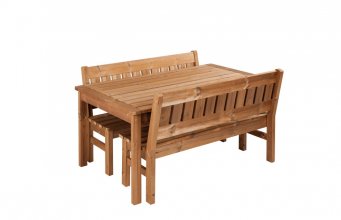 PROWOOD Dřevěný zahradní Nábytek SET L5 - stůl + 2 x lavice