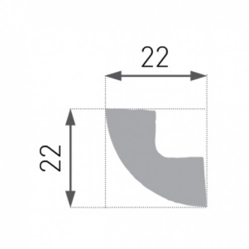 okrajová lišta půlkruhová 3 rozměr