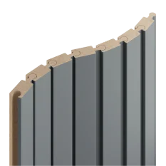 VZOREK - Lamely Puzzle, GRAFIT (ANTRACIT), obložení zakřivených a oblých stěn, 46 x 18 x 200 mm