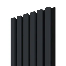 Akustický panel ACOUSTIC LINE - navy blue | černá, 2650 x 245 x 22 mm, lamely MDF + FINISH FOLIE, akustický podklad FILC
