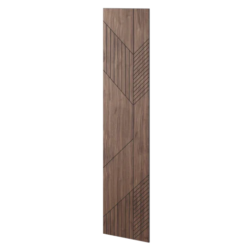 Veľkoformátový lamelový panel STOCKHOLM - DYHA Z AMERICKÉHO ORECHA, 600 x 2750 x 11 mm, ČIERNY MDF PANEL