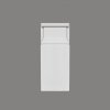 Spodní díl k orámování - tvrdý plast ProFoam® (Polyuretan), základní bílý nátěr (přetíratelný), 252 x 95 x 30 mm
