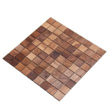 VZOREK - OŘECH mozaika 2D - do koupelny a kuchyně 30 x 30 mm - rozměr vzorku: 100 x 100 mm