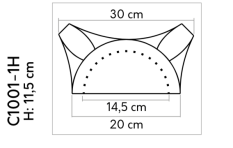 Polhlavica - 115 x 300 x 150 mm