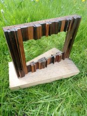 KALIMANTAN B - Zrcadlo obložené dřevem, 290 x 210 mm