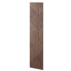 Veľkoformátový lamelový panel STOCKHOLM - DYHA Z AMERICKÉHO ORECHA, 600 x 2750 x 11 mm, ČIERNY MDF PANEL
