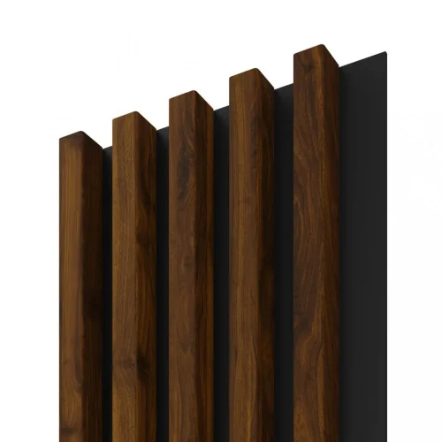 VZOREK - Drevená lamela LINEA COMFORT 5 - hazelnut / čierna - ROZMER VZORKY: 132 x 123 mm