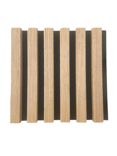 ATYPICKÝ PRODUKT - Akustický panel - DUBOVÁ DÝHA, MDF, ČERNÝ akustický podklad FILC, 300 x 285 mm