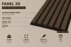 Akustický panel ACOUSTIC LINE - ezotica | černá, 2650 x 245 x 22 mm, lamely MDF + FINISH FOLIE, akustický podklad FILC