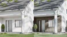 Kamenný obklad, Z BETONU, OVIEDO 3, tmavě šedá, 110 x 520 mm, tloušťka 10 - 24 mm, 0.51 m2