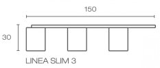 Dřevěná lamela LINEA SLIM 3 - bílá / bílá