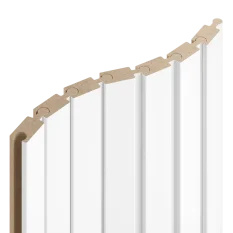 VZOREK - Lamely Puzzle, BÍLÁ MATNÁ, obložení zakřivených a oblých stěn, 46 x 18 x 200 mm