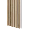 Dřevěné lamely ÚZKÉ na BÍLÉ desce (MDF), DUB PŘÍRODNÍ, FINISH FOLIE, 24 x 300 x 2750 mm (0,825 m2)