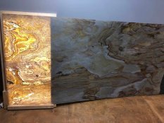 Kamenná dýha - Indian Autumn - transparentní, 1220 x 2440 x 3 mm