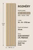 Akustický panel - DUB EURÓPSKY, MDF + CPL PREMIUM, SIVÝ akustický podklad FILC, 300 x 2750 mm