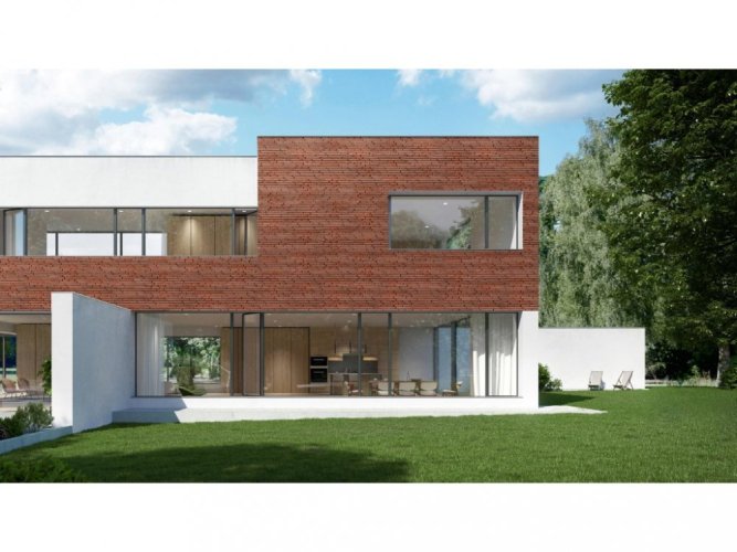 Betonový obklad, ROH, Z BETONU, BRONX 1, červená, 160 x 345 mm, tloušťka 10-30 mm, 0.47 m2