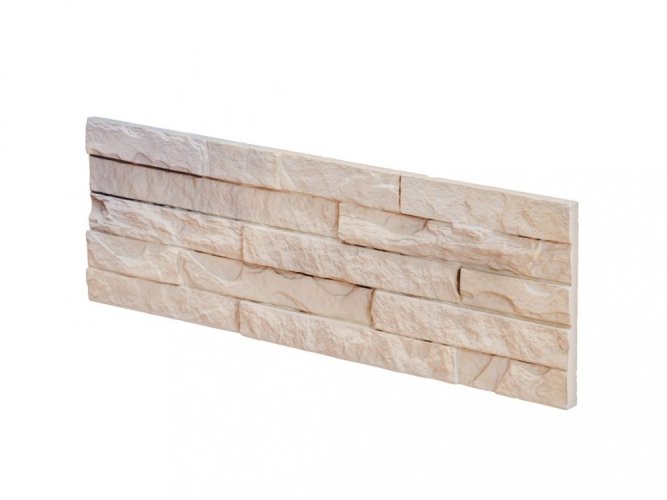 Sádrový obklad, ZE SÁDRY, HAMPTON 1, světlá, 385 x 130 mm, tloušťka 8-15 mm, 0.4 m2
