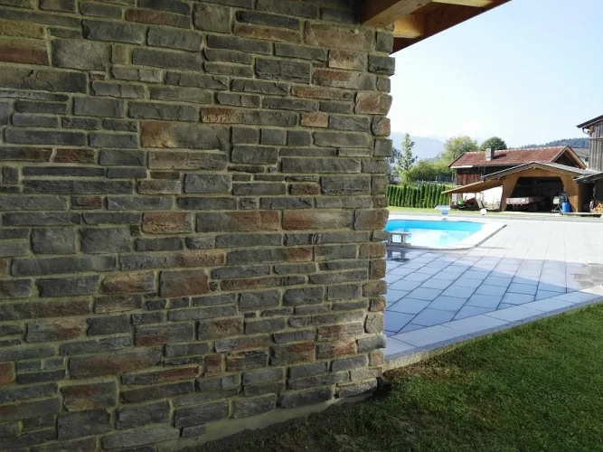 Kamenný obklad, Z BETONU, Mix Tirol, šedá, 170 – 600 x 40 – 300 mm, tloušťka 20 - 50 mm, 0,5 m2