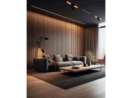 Realizace lamelových panelů – Dominanta obývacího pokoje