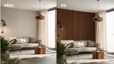 Velkoformátový lamelový panel VERSIN - DÝHA Z AMERICKÉHO OŘECHU, 600 x 2750 x 11 mm, ČERNÝ MDF PANEL