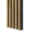Dřevěné lamely ŠIROKÉ na ČERNÉ desce (MDF), DUB WOTAN, 46 x 300 x 2750 mm (0,825 m2)