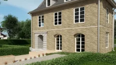Betonový obklad, ROH, Z BETONU, LYON 1 - BEIGE, středně hnědá, 140 - 340 x 145 mm, tloušťka 16-27 mm, 0.48 m2