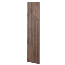 Velkoformátový lamelový panel OSAKA - DÝHA Z AMERICKÉHO OŘECHU, 600 x 2750 x 11 mm, ČERNÝ MDF PANEL