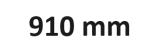 910 mm