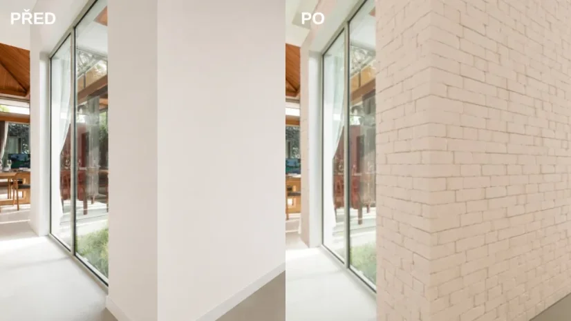 Cihlový obklad, ZE SÁDRY, BRICKAL 1, světlá, 380 x 124 mm, tloušťka 15-21 mm, 0.4 m2