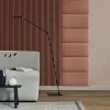 Akustický panel ACOUSTIC LINE - terracote | čierna, 2650 x 245 x 22 mm, lamely MDF + FINISH FILE, akustický podklad FILC