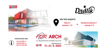 Pozvánka na veletrh FOR ARCH 2024