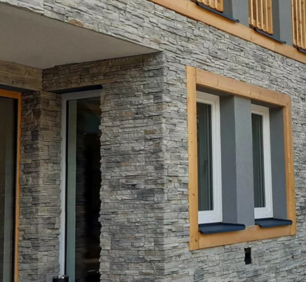 Kamenný obklad,  ROH, Z BETONU, Ornel BERGEN, hnědošedá, 1 bm