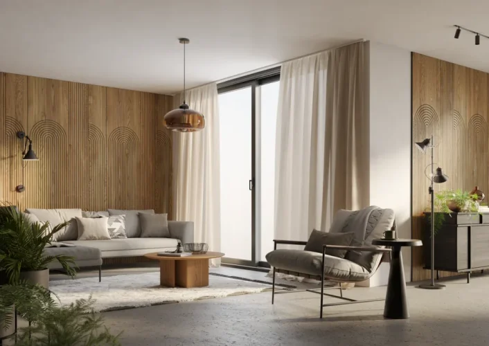 Veľkoformátový lamelový panel KYOTO - DUBOVÁ DYHA, 600 x 2750 x 11 mm, ČIERNY MDF PANEL