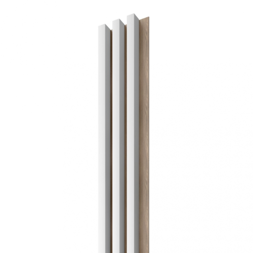 Dřevěná lamela LINEA SLIM 3 - bílá / dub