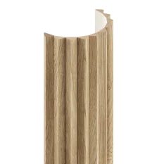 Lamelový panel na tkanině VÉČKA - DUBOVÁ DÝHA, obložení zakřivených či oblých stěn, 300 x 2750 mm, MDF PANEL