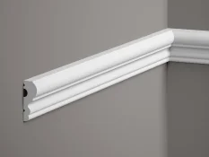 Nástěnná lišta – HLADKÁ, tvrdý plast PolyForce (HD Polymer), základní bílý nátěr (přetíratelný), 41 x 15 x 2000 mm Nástěnná lišta – HLADKÁ, tvrdý plast PolyForce (HD Polymer), základní bílý nátěr (přetíratelný), 41 x 15 x 2000 mm