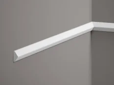Nástěnná lišta – HLADKÁ, tvrdý plast PolyForce (HD Polymer), základní bílý nátěr (přetíratelný), 20 x 10 x 2000 mm