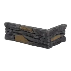 Kamenný obklad, ROH, Z BETONU, PORTO 2, tmavě šedá, 110 x 170 x 310 mm, tloušťka 19 - 30 mm, 0.66 bm