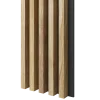 Dřevěné lamely ŠIROKÉ na ČERNÉ desce (MDF), DUBOVÁ DÝHA, 46 x 300 x 2750 mm (0,825 m2)