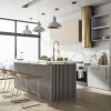 LINEA SLIM 3 dřevěné lamely na desce - japandi | černá, 2650 x 150 x 30 mm