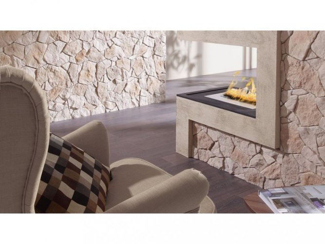 Sádrový obklad, ZE SÁDRY, NANGA 1, světle hnědá, 440 x 220 mm, tloušťka 12-30 mm, 0.43 m2
