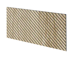 Lamelový panel DALEN - DUBOVÁ DÝHA, 600 x 300 mm, ČERNÝ MDF PANEL