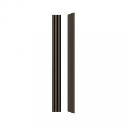 Akustický panel ACOUSTIC LINE - hakira beige | černá, 2650 x 245 x 22 mm, lamely MDF + FINISH FOLIE, akustický podklad FILC