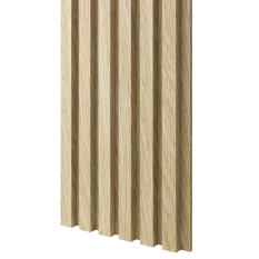 Drevené lamely ÚZKE na LAMINOVANEJ doske (MDF), EURÓPSKY DUB, CPL PREMIUM + MDF, 24 x 300 x 2750 mm (0,825 m2)