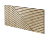 Lamelový panel SEGOVIA - DUBOVÁ DÝHA, 600 x 300 x 11 mm, ČERNÝ MDF PANEL