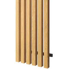 Lamely na fasádu, 6 lamel, MEDOVÝ DUB, 40 x 300 x 3000 mm, barevné varianty nosníku, HLINÍK