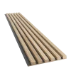 Dřevěné lamely ÚZKÉ na ČERNÉ desce (MDF), DUBOVÁ DÝHA,  24 x 300 x 2750 mm (0,825 m2) - Povrchová úprava dýhy: Bez povrchové úpravy