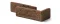 Tehlový obklad, ROH, Z BETÓNU, COUNTRY 668, tmavohnedá, hrúbka 14-17 mm, 0.48 m2