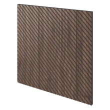 Lamelový panel BREKKA - DYHA Z AMERICKÉHO ORECHU, 600 x 600 mm, ČIERNY MDF PANEL