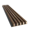 Drevené lamely ŠIROKÉ na ČIERNEJ doske (MDF), ORECH, 46 x 300 x 2750 mm (0,825 m2)